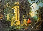 Jacques de la Joue Park Scene oil painting on canvas